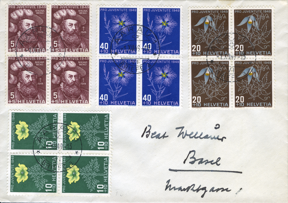 1949, Bildnis Niklaus Wengi und Alpenblumenbilder