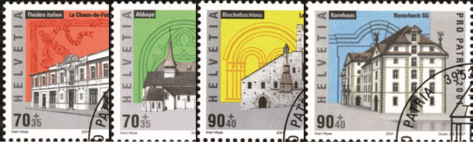 2001, Denkmäler der Schweizer Kulturgeschichte