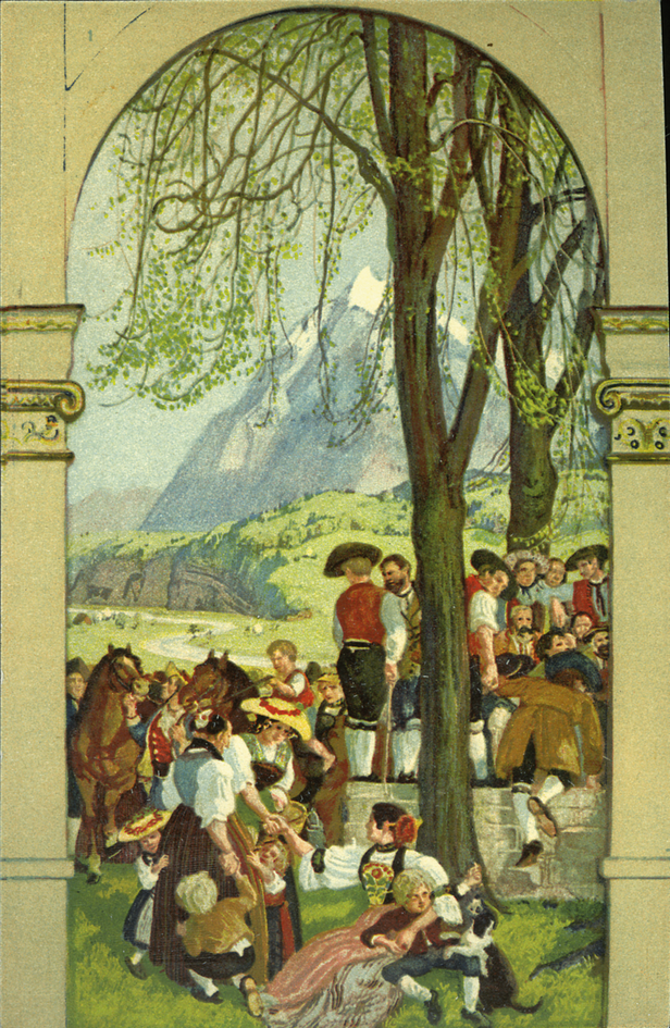 1918, 7 1-2 Rp. Landsgemeinde Nr. 1: Frauen mit Kindern