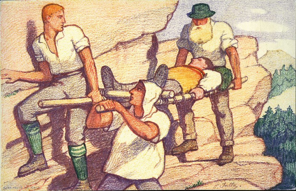 1921, 10 Rp. Verwundetentransport