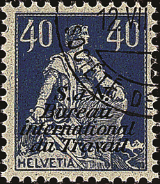 40 Rp. Helvetia, ultramarinblau