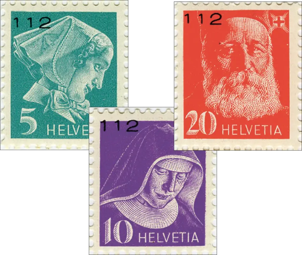 1943, Krankenpflegerinnen und Bildnis Henri Dunants