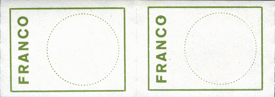 1962, Blockschrift, "Fleck im O von Franco"