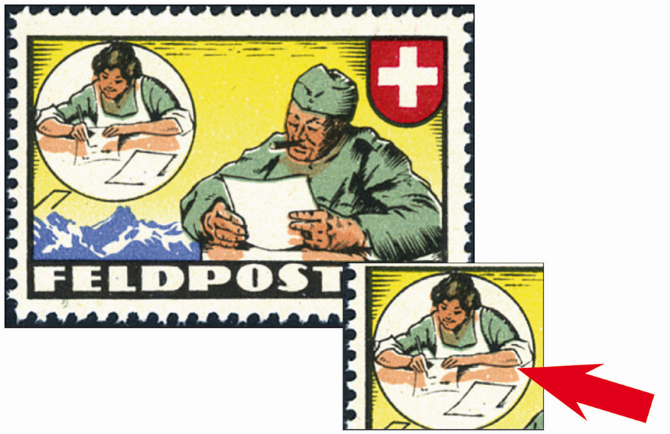 1939, Feldpost 18, "Markanter, doppelt nach unten verschobener Orangedruck"
