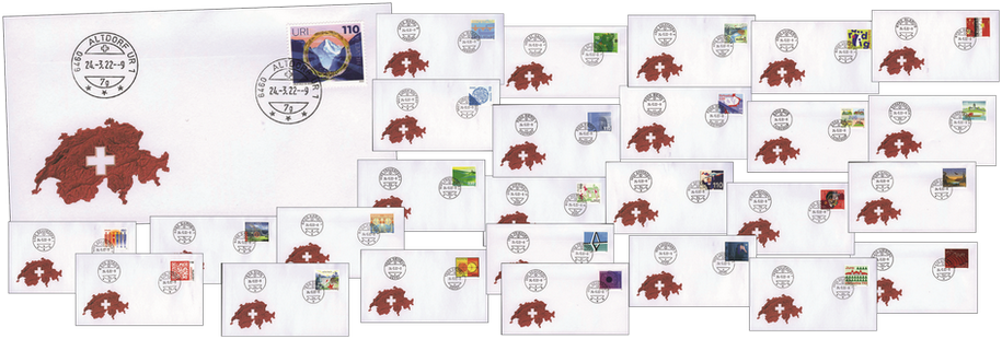 2022, Mein Kanton - unsere Schweiz, Ersttagbeleg-Serie