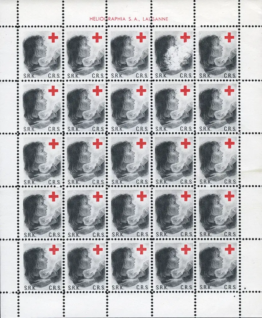1945, Spende-Vignette für das Schweizerische Rote Kreuz