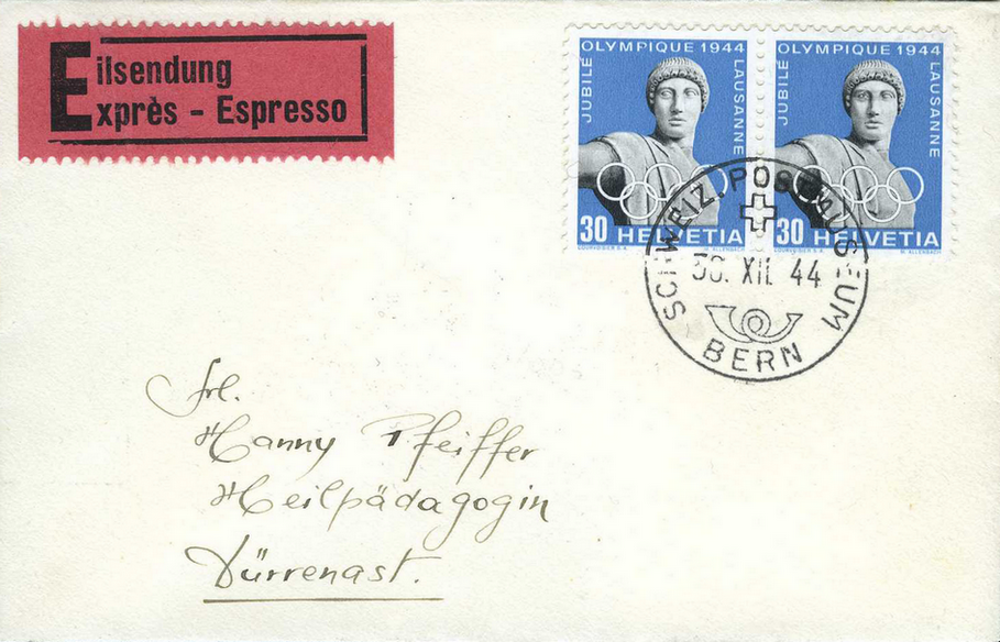 30 Rp. blau-grauschwarz, "Apollo mit offenem Auge" 