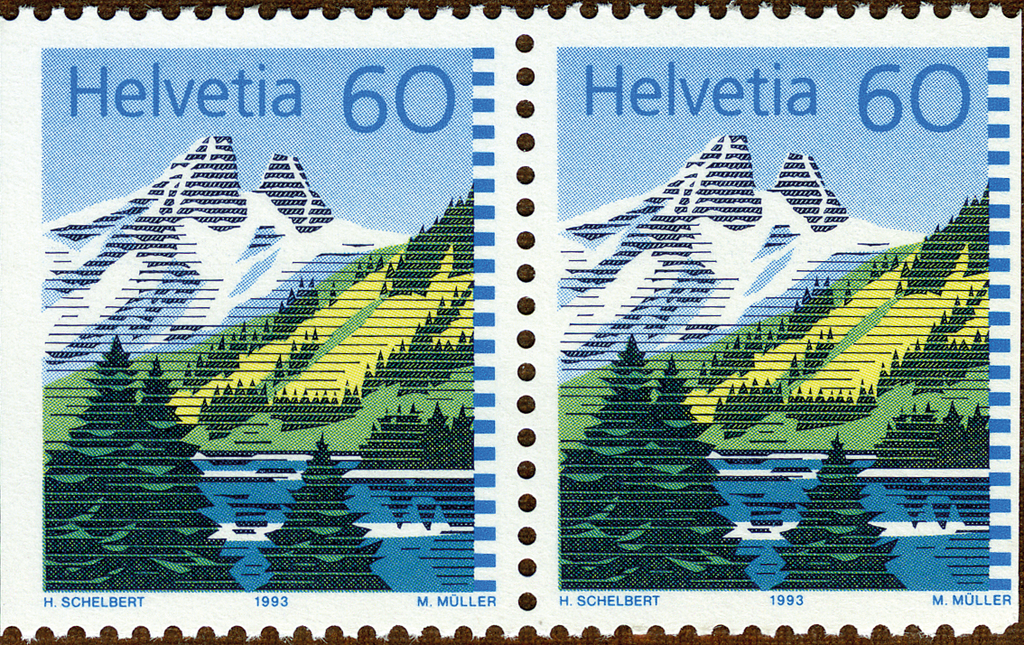 60 Rp. Lac Tanay, "Stark verschobener Schnitt" 