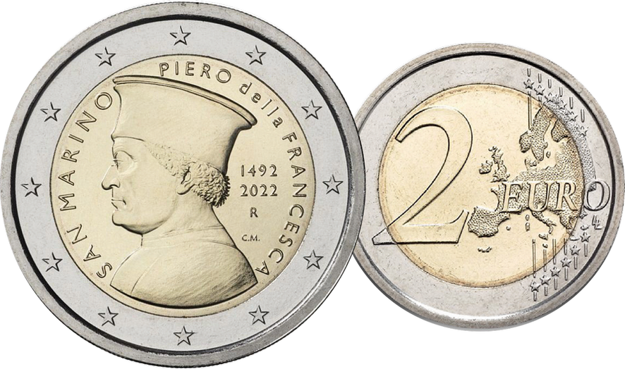 2022, San Marino, 2 Euro, Piero Della Francesca