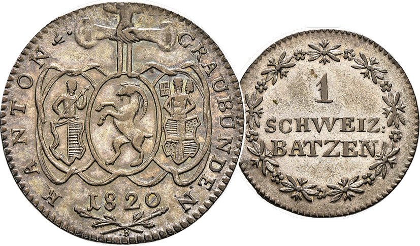 1820, 1 Batzen Graubünden