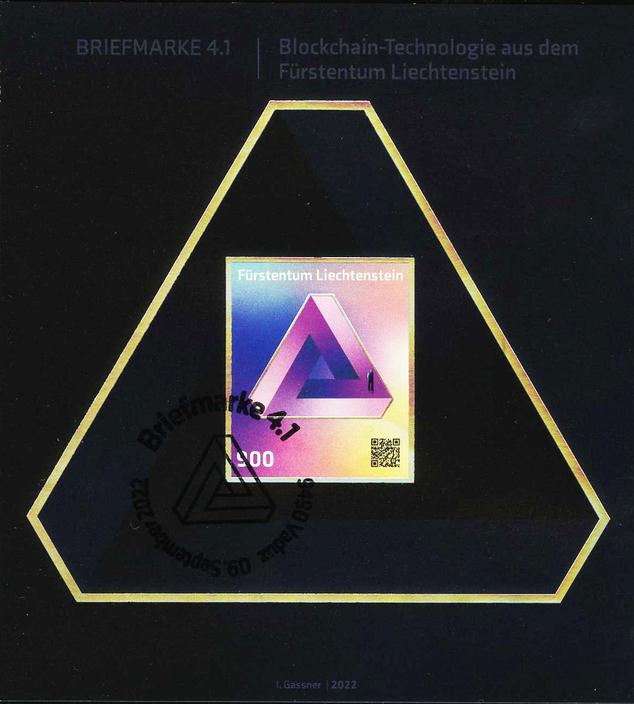 2022, Briefmarke 4.1 - Blockchain -Technologie, Sonderedition