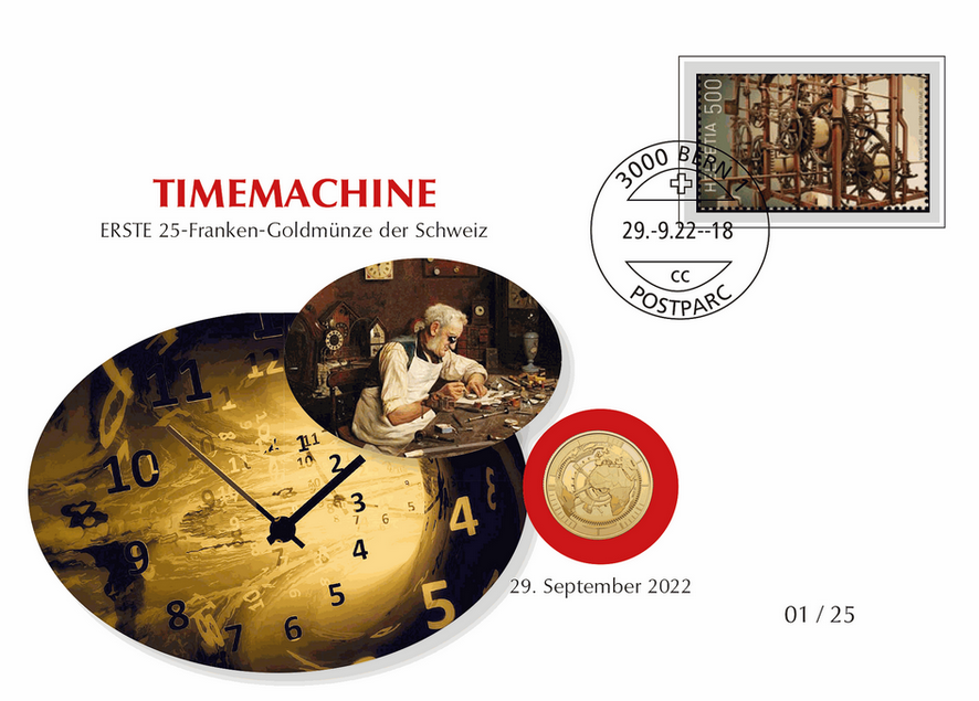 25 Franken Gedenkmünze &quot;Timemachine&quot;