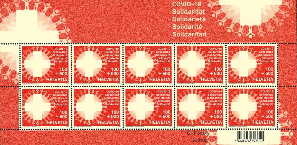 100+500 Rp. COVID-19 Solidarität, &quot;Gelbes Papier&quot;