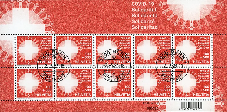 100+500 Rp. COVID-19 Solidarität, "Gelbes Papier"