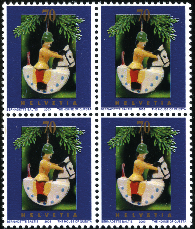 70 Rp. Weihnacht, "Schnee auf den Zweigen"