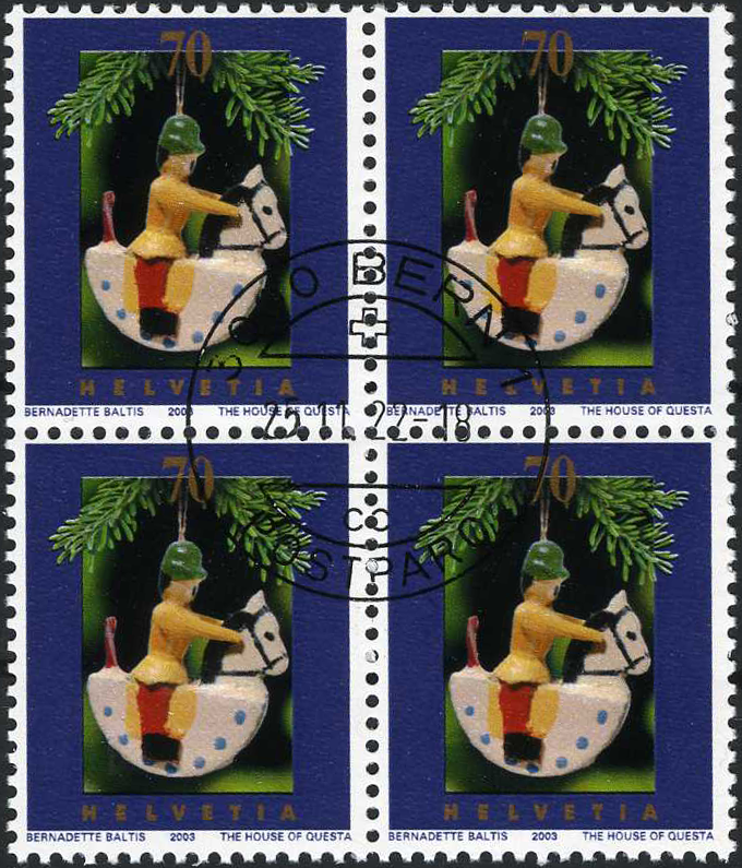 70 Rp. Weihnacht, "Schnee auf den Zweigen"