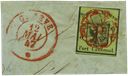 1845, Kleiner Adler auf Briefstück