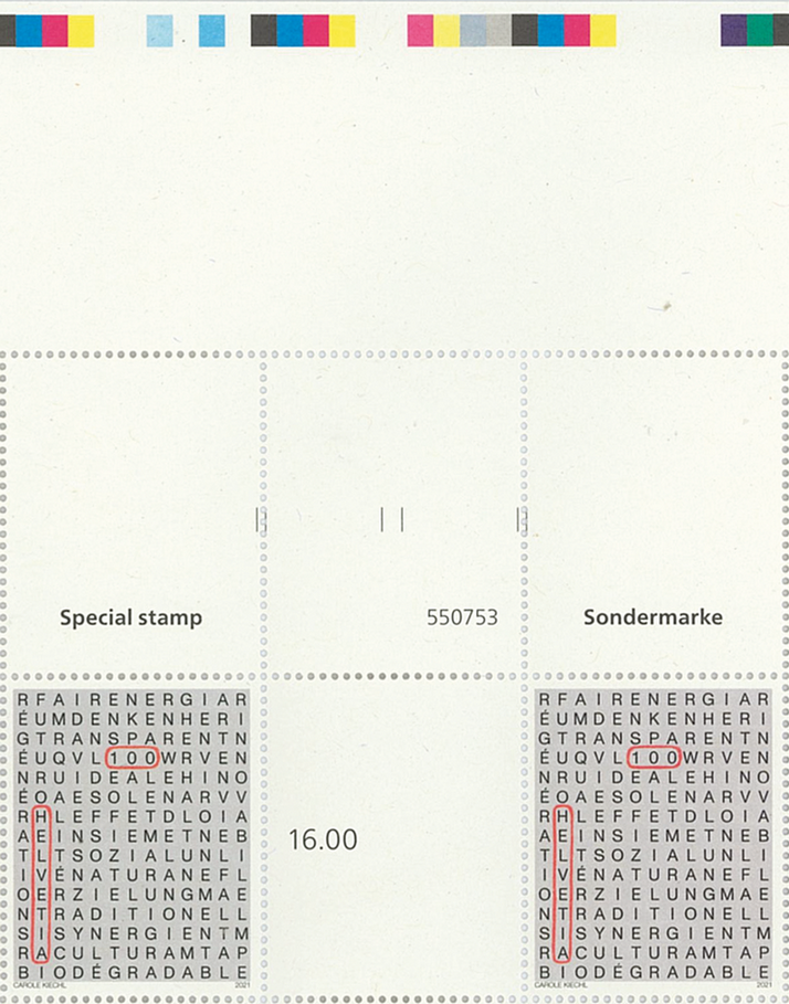 100 Rp. Nachhaltigkeit, "Zwischensteg waagrecht"