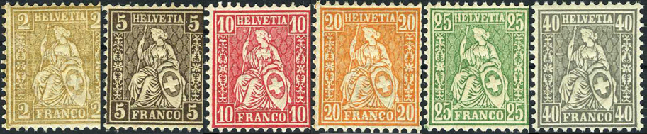 1881, Sitzende Helvetia, gezähnt