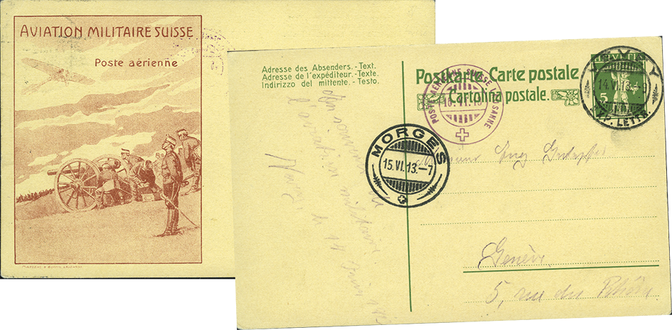 1913, Pionierflugpost Villeneuve-Ouchy-Lausanne