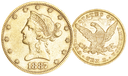 1887, 10 USD "Liberty Head"