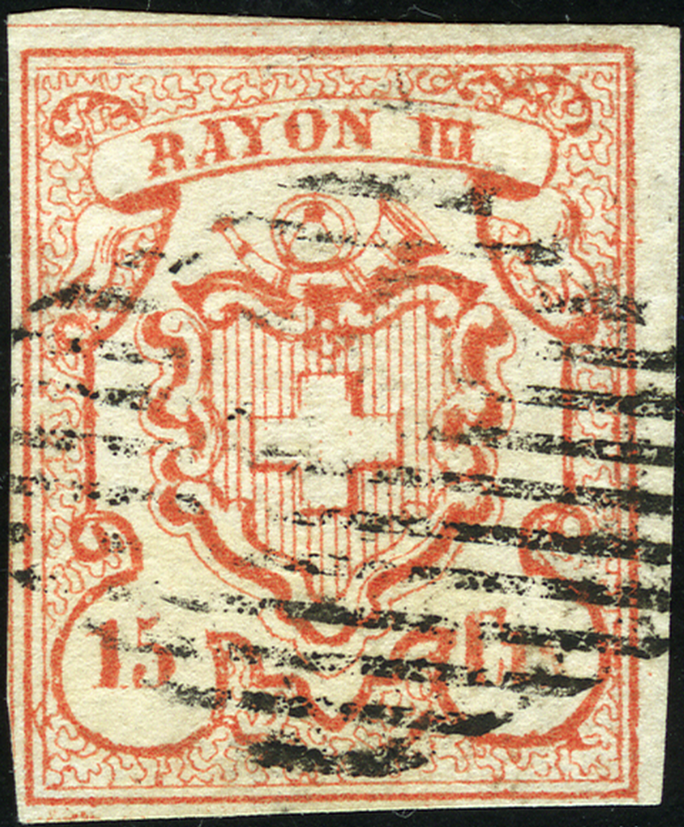 15 Rp. ziegelrot, Type 10