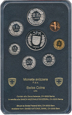 1990, Offizieller Münzsatz