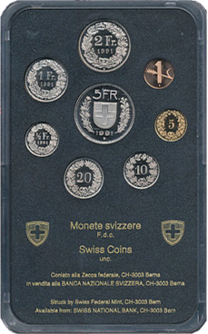 1991, Offizieller Münzsatz