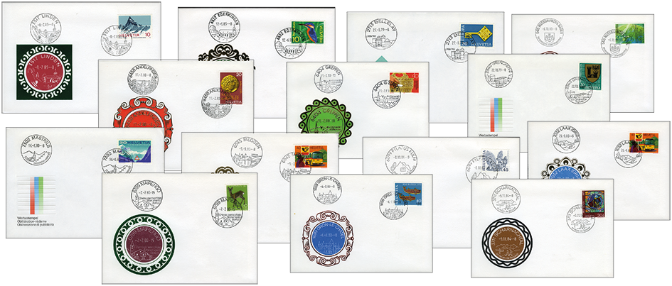 Spezailkollektion mit über 100 Werbedatum-Stempel-Belegen