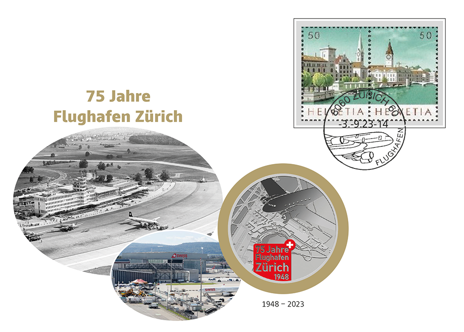 2023, 75 Jahre Flughafen Zürich - 1948 - 2023