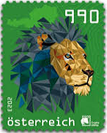 2023, Crypto Stamp "Löwe grün", Österreich