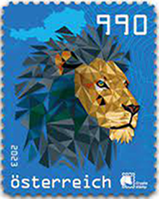 2023, Crypto Stamp "Löwe blau", Österreich