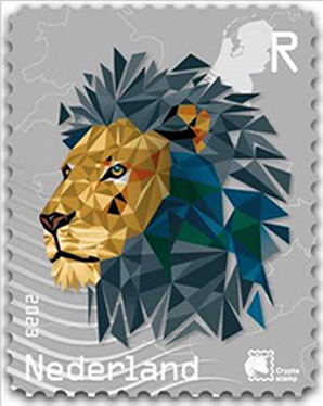 2023, Crypto Stamp "Löwe schwarz", Niederlande