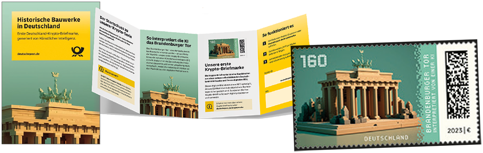 Krypto-Briefmarke &quot;Brandenburger Tor&quot;