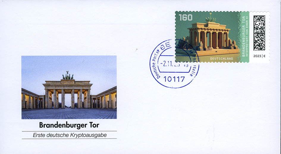 Krypto-Briefmarke "Brandenburger Tor"