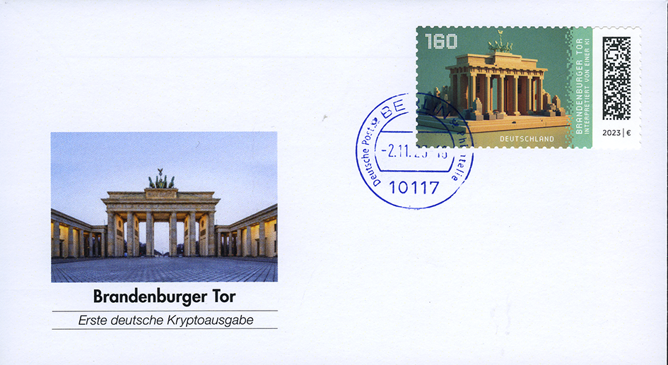 Krypto-Briefmarke &quot;Brandenburger Tor&quot;