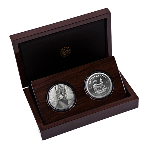 2022, Nashorn und Krügerrand im Set, Südafrika