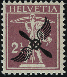 1919, Flügelrad und Propeller-Aufdruck, Druckprobe