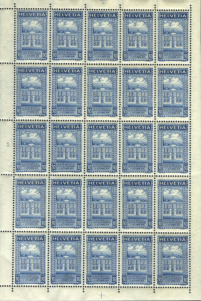 1924, 50 Jahre Weltpostverein, Zähnungsunikat!