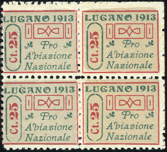 25 Rp. Lugano, Viererblock-Einheit