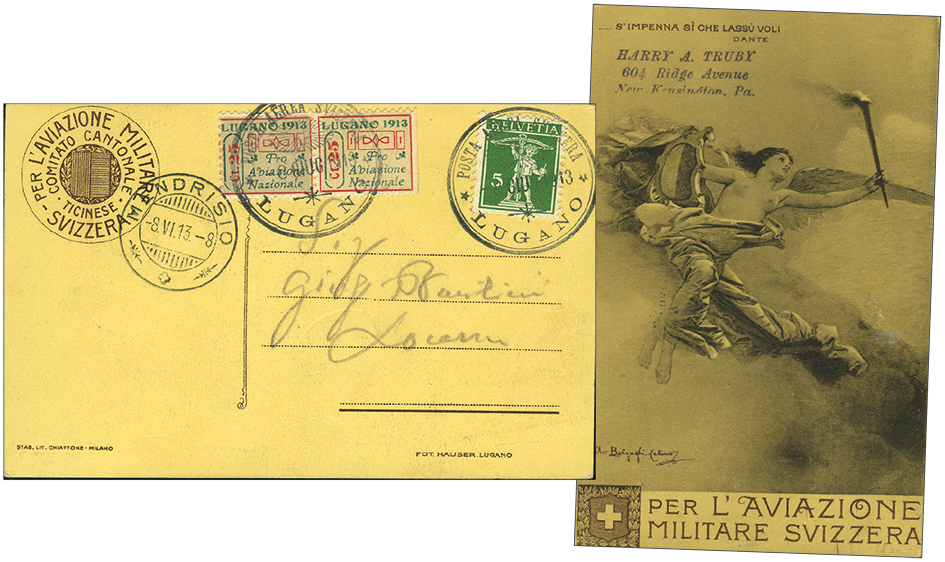 25 Rp. Lugano, Mehrfachfrankatur