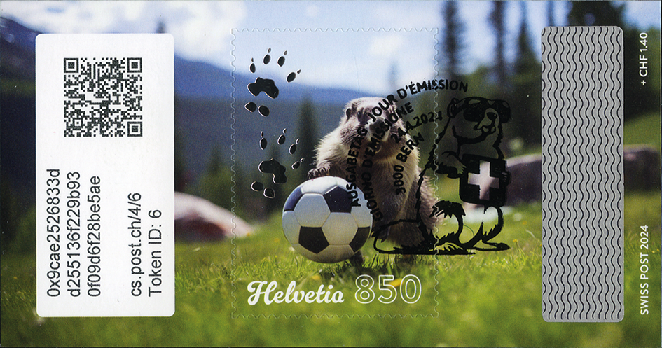 2024, Crypto Stamp &quot;Fussball&quot;