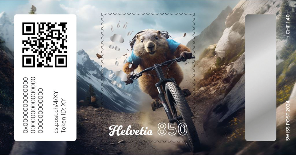 2024, Crypto Stamp "Mountainbike"