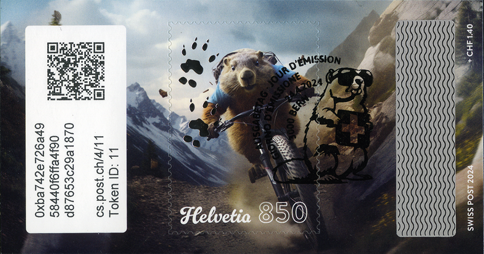 2024, Crypto Stamp "Mountainbike"