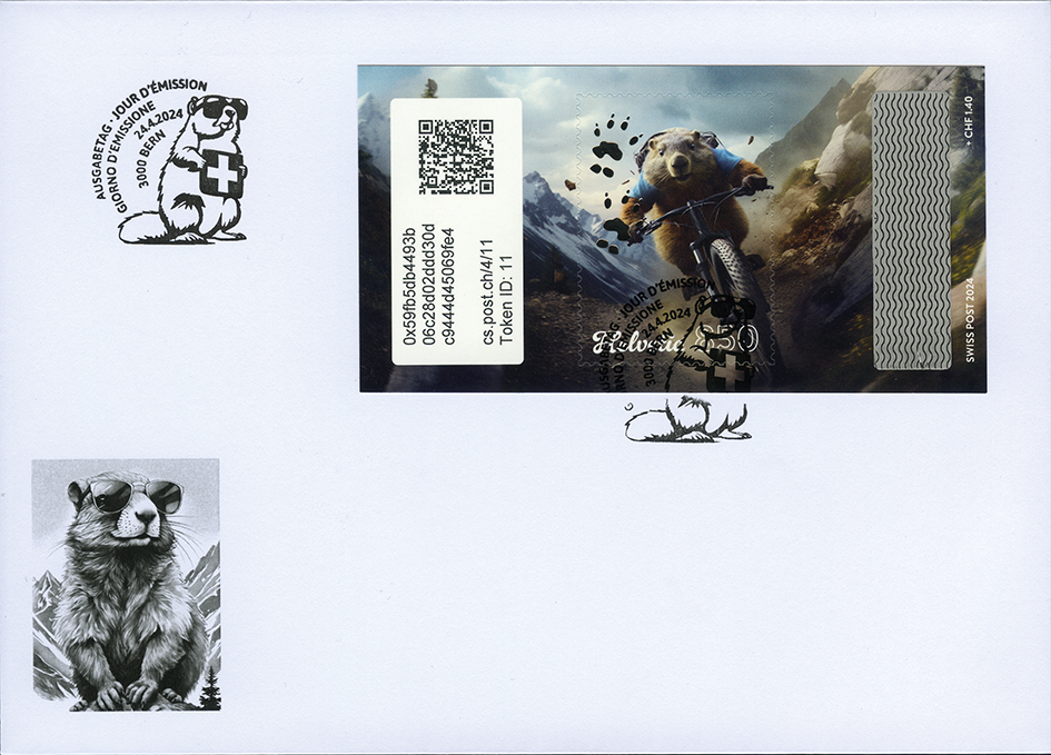 2024, Crypto Stamp "Mountainbike"