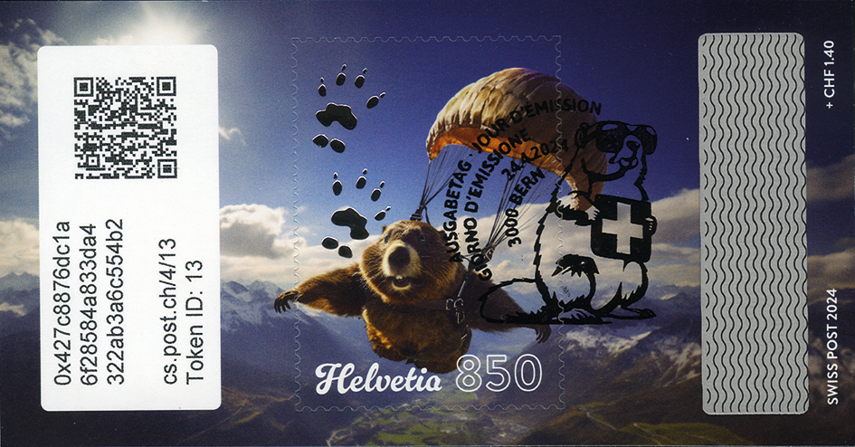 2024, Crypto Stamp &quot;Gleitschirm&quot;