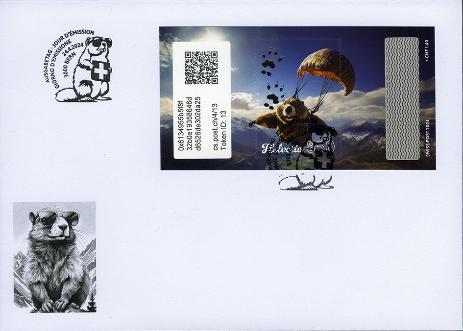 2024, Crypto Stamp &quot;Gleitschirm&quot;