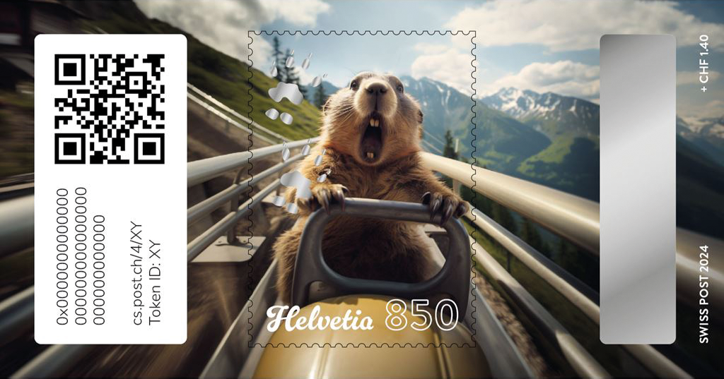 2024, Crypto Stamp "Rodeln"