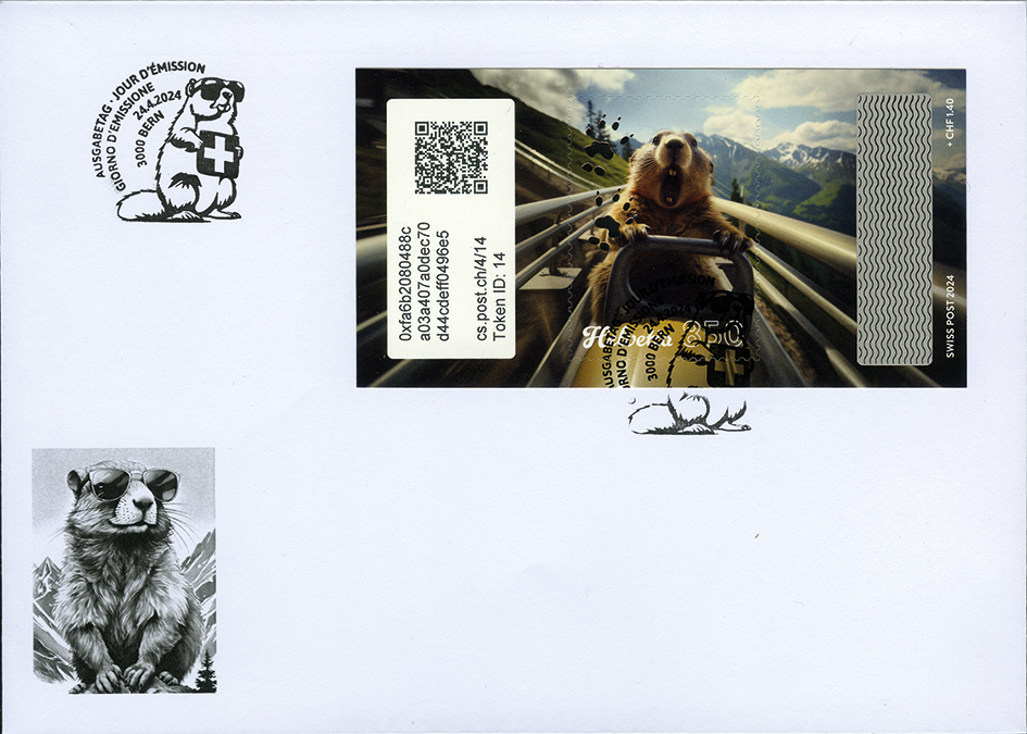 2024, Crypto Stamp "Rodeln"