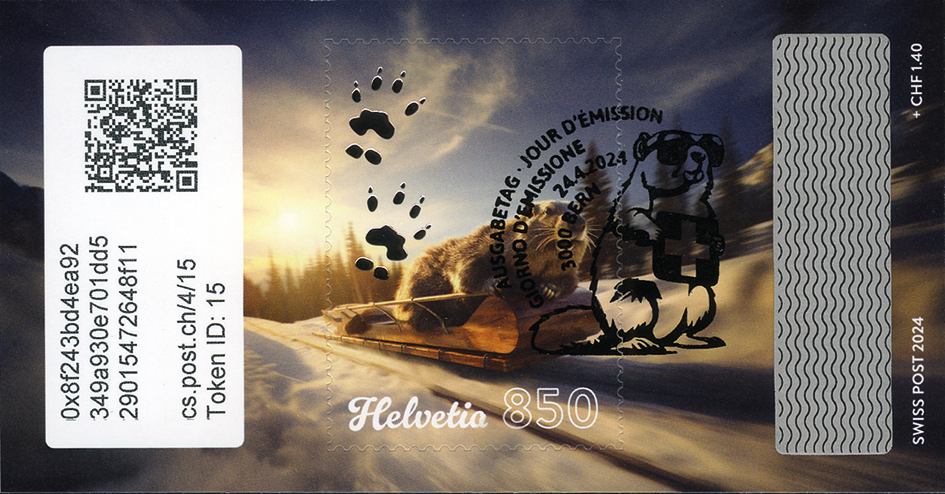 2024, Crypto Stamp &quot;Schlitteln&quot;